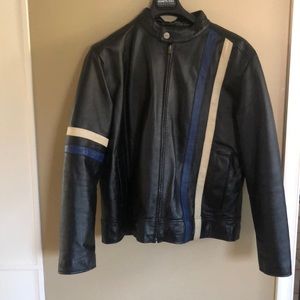 Black Wilson Leather Motorcycle Jacket